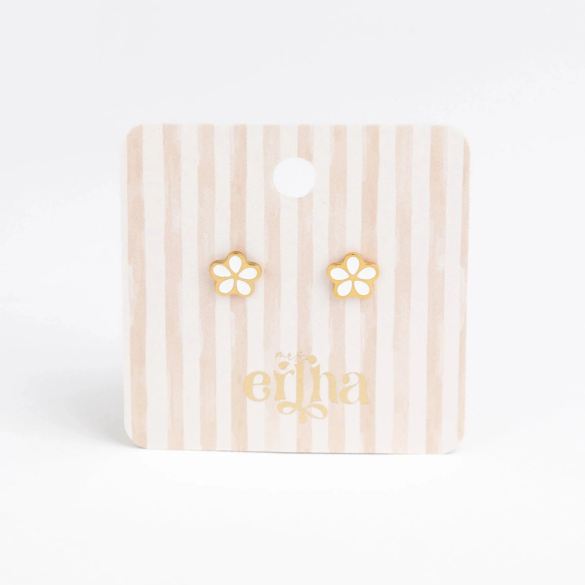 Hypoallergene kinderoorbellen goldplated Pure Petal | schroefsluiting
