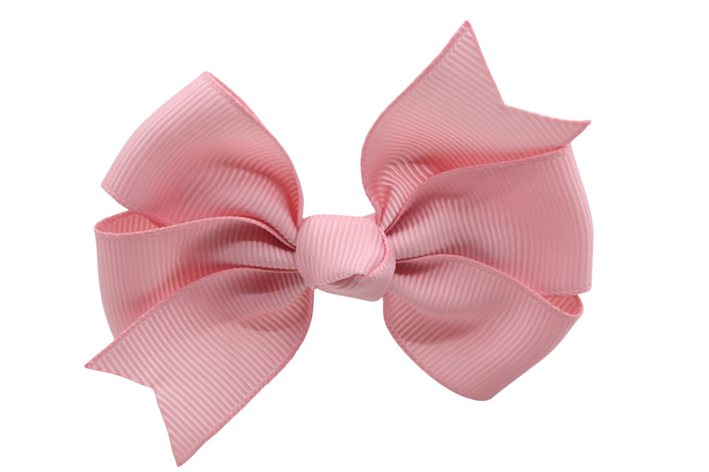 Hair bow large peony pink style 1