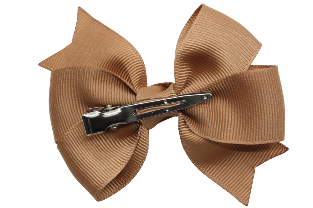 Hair bow large chipmunks brown style 1