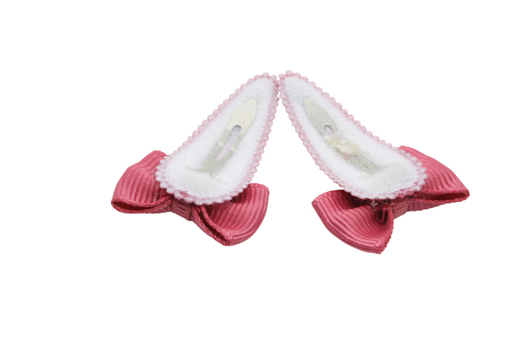 Baby haarspeldjes met strikjes - colonial rose