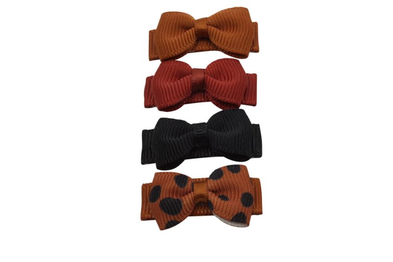 Baby haarspeldjes lint strikjes setje Charlie - Staartjes en Strikjes