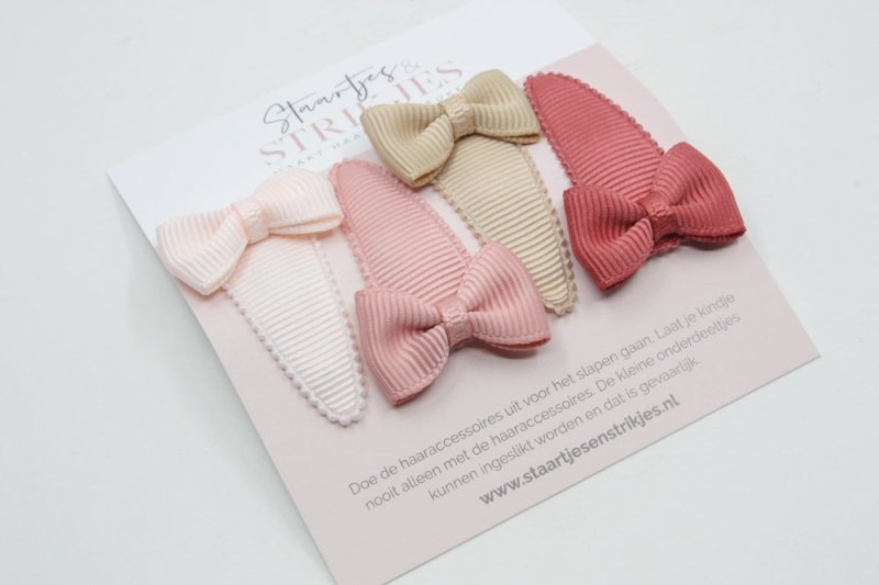 Baby haarspeldjes setje met strikjes Nore - Staartjes en Strikjes