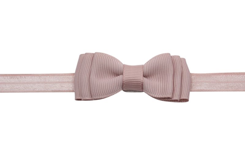 Babyhaarbandje strikje cameo roze - Staartjes en Strikjes