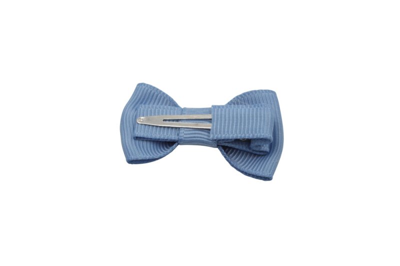 Baby/peuter haarstrikje klein zacht blauw - Staartjes en Strikjes