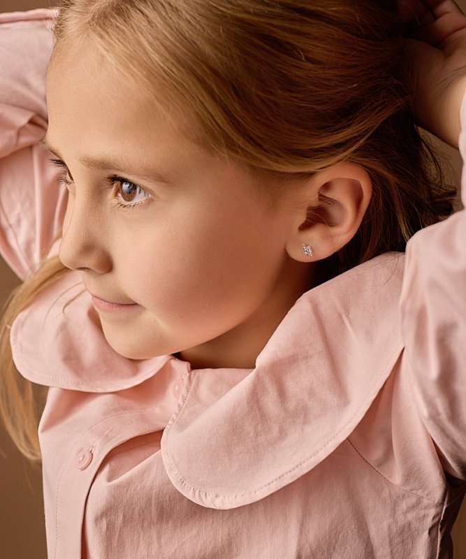 Blomdahl medical plastic oorbellen bliksem multi – 8 mm - Staartjes en Strikjes