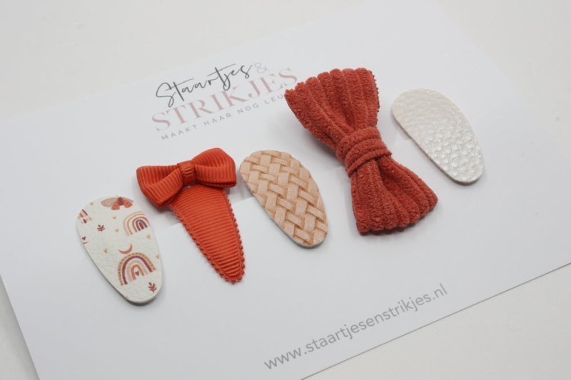 Cadeausetje babyhaarspeldjes Loua - Staartjes en Strikjes