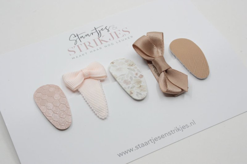 Cadeausetje babyhaarspeldjes Mara - Staartjes en Strikjes