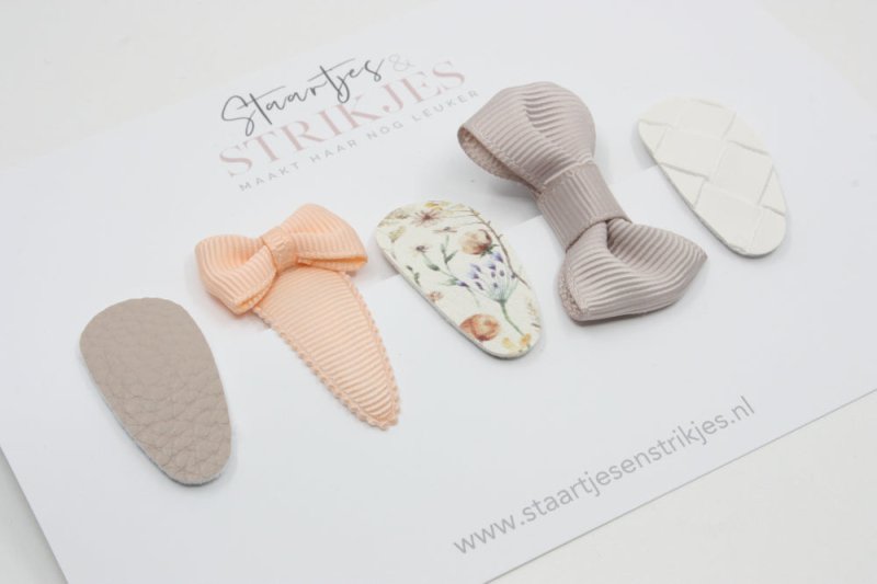 Cadeausetje babyhaarspeldjes Mirte - Staartjes en Strikjes