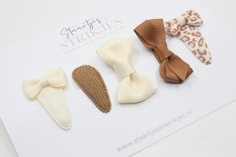 Cadeausetje babyhaarspeldjes Tara - Staartjes en Strikjes