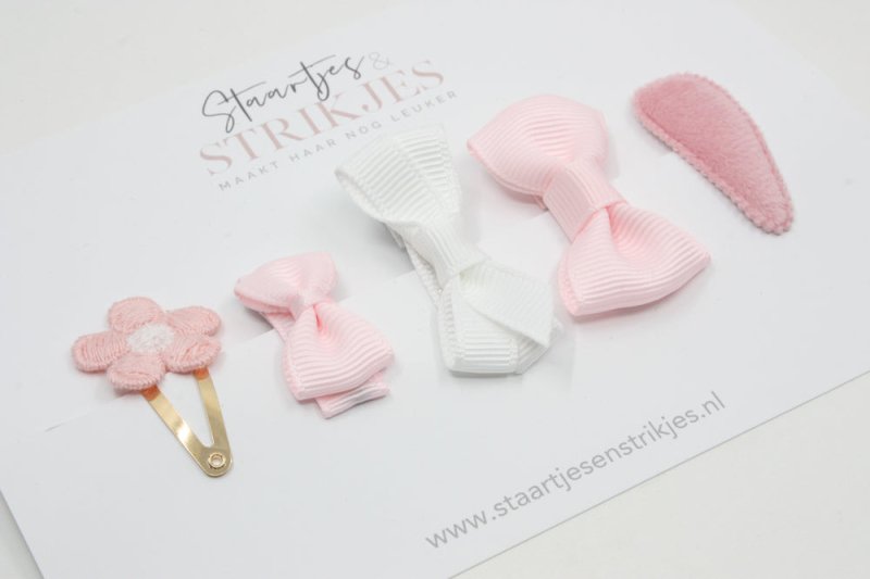Cadeausetje babyhaarspeldjes Wiesje - Staartjes en Strikjes