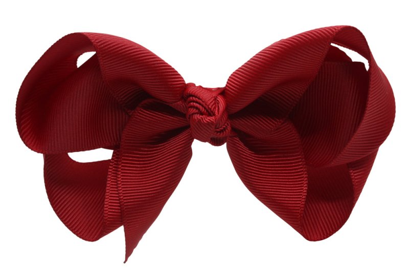 Extra grote haarstrik – warm rood - Staartjes en Strikjes