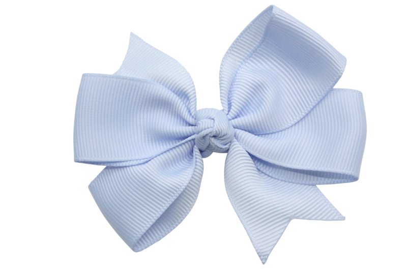 Haarstrik groot stijl 2 - licht blauw - Staartjes en Strikjes