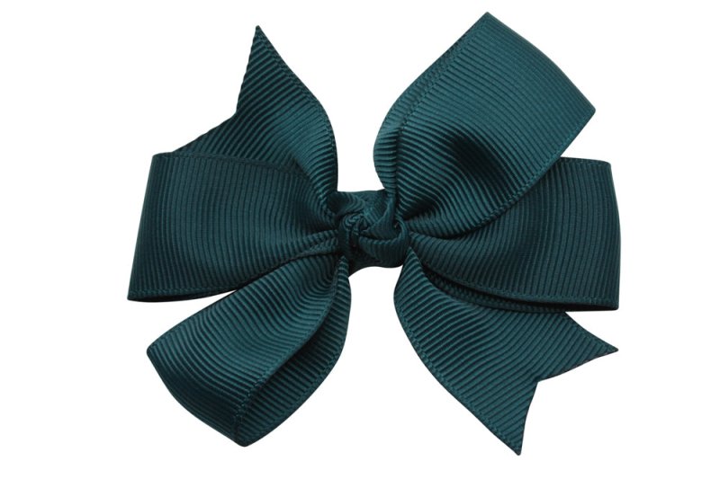 Haarstrik groot stijl 2 - teal - Staartjes en Strikjes