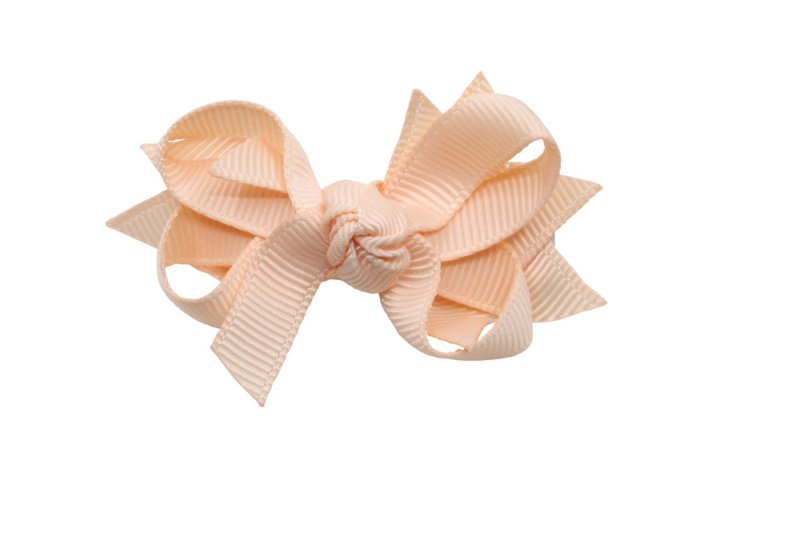 Haarstrikje 5 cm. licht zalm - Staartjes en Strikjes