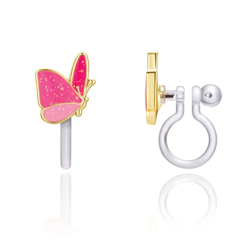 Hypoallergene clip on kinderoorbellen Glitter Butterfly - Staartjes en Strikjes