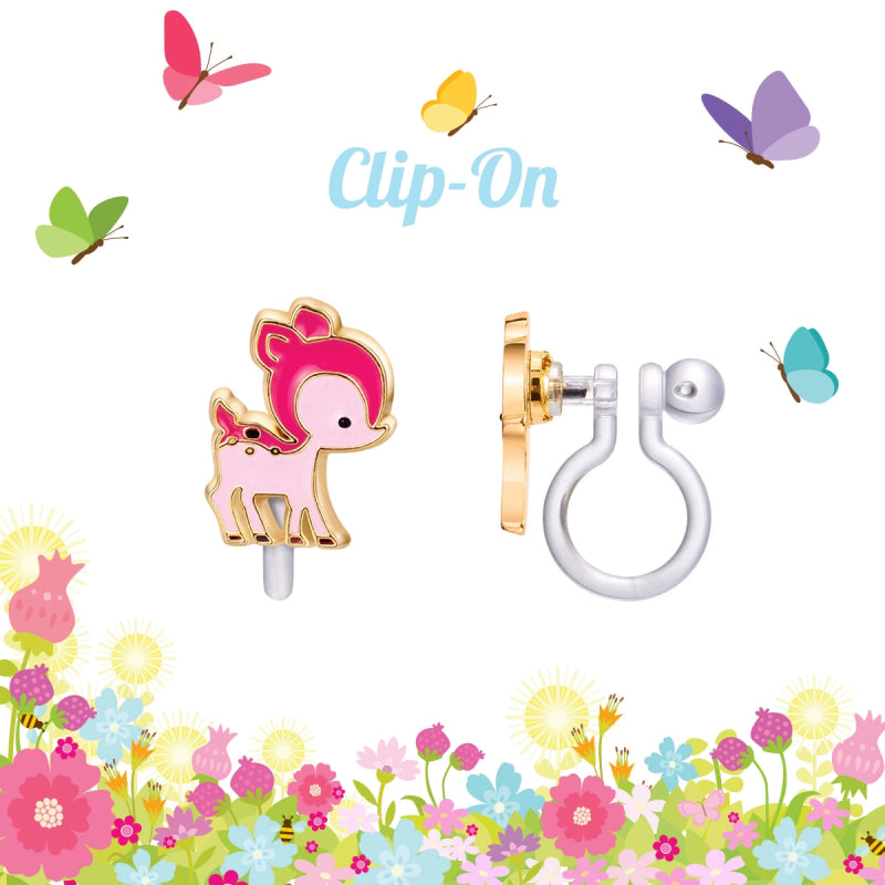 Hypoallergene kinder clip oorbellen Darling Deer - Staartjes en Strikjes