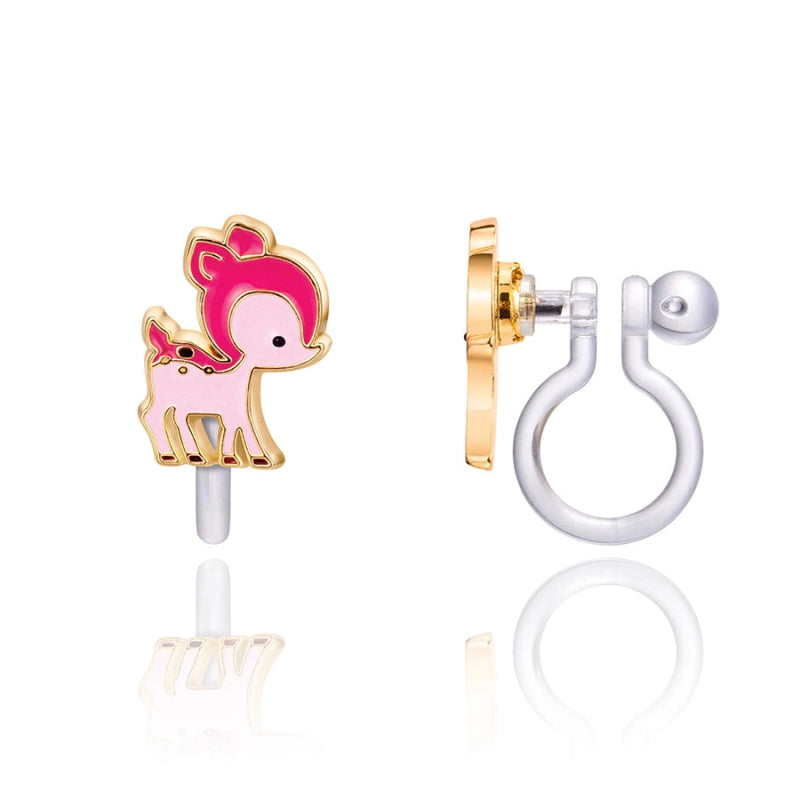 Hypoallergene kinder clip oorbellen Darling Deer - Staartjes en Strikjes