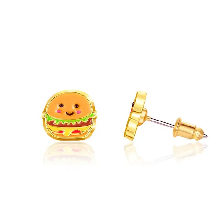 Hypoallergene kinderoorbellen Burger Babe - Staartjes en Strikjes