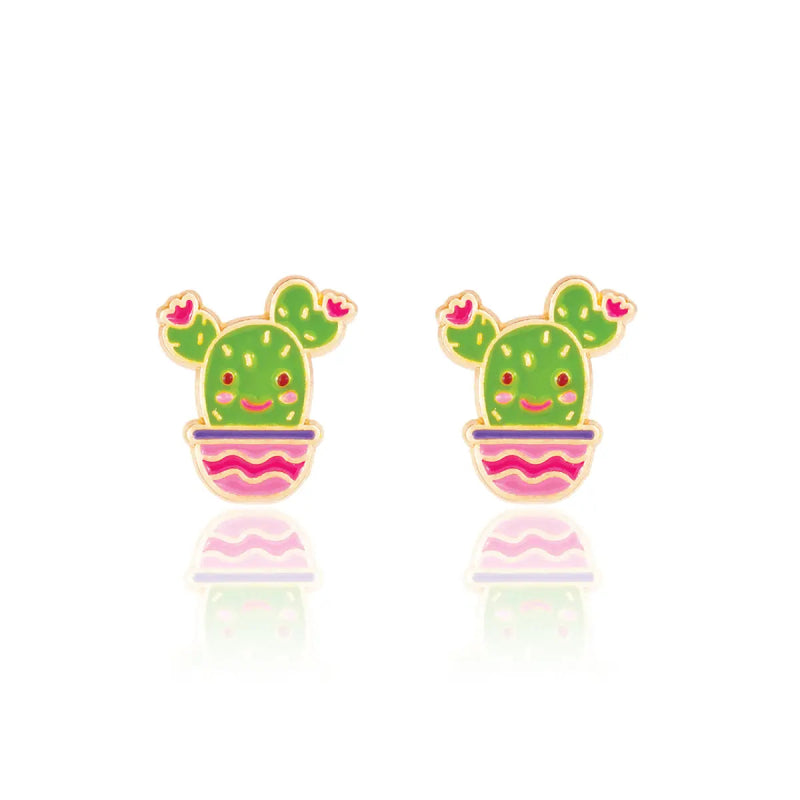 Hypoallergene kinderoorbellen Cactus Cutie - Staartjes en Strikjes