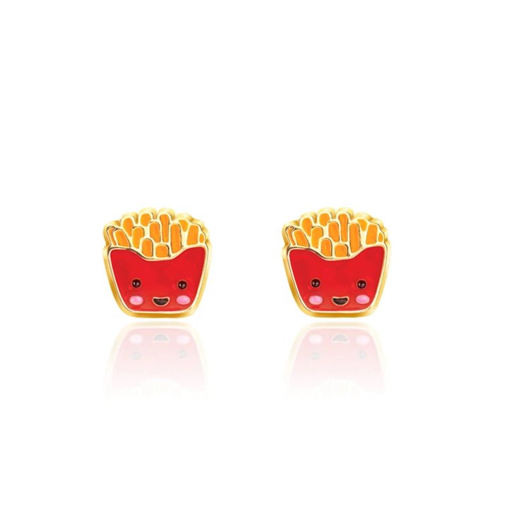 Hypoallergene kinderoorbellen cadeausetje Fast Food - Staartjes en Strikjes