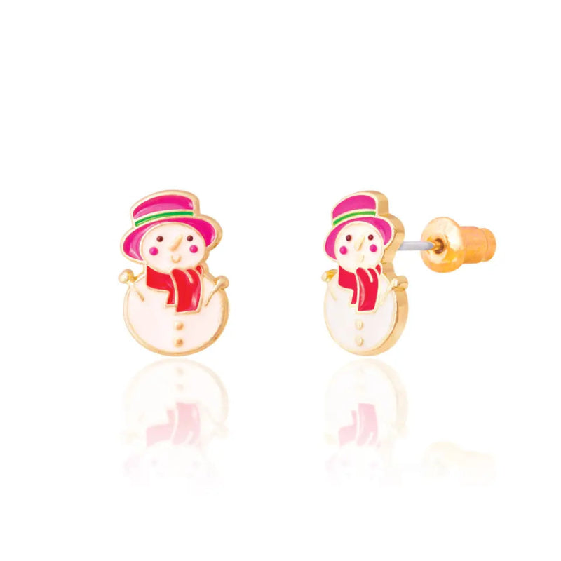 Hypoallergene kinderoorbellen cadeausetje Penguin and Snowman - Staartjes en Strikjes