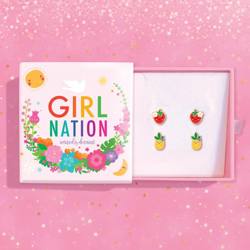 Hypoallergene kinderoorbellen cadeausetje Tropical Twist - Staartjes en Strikjes