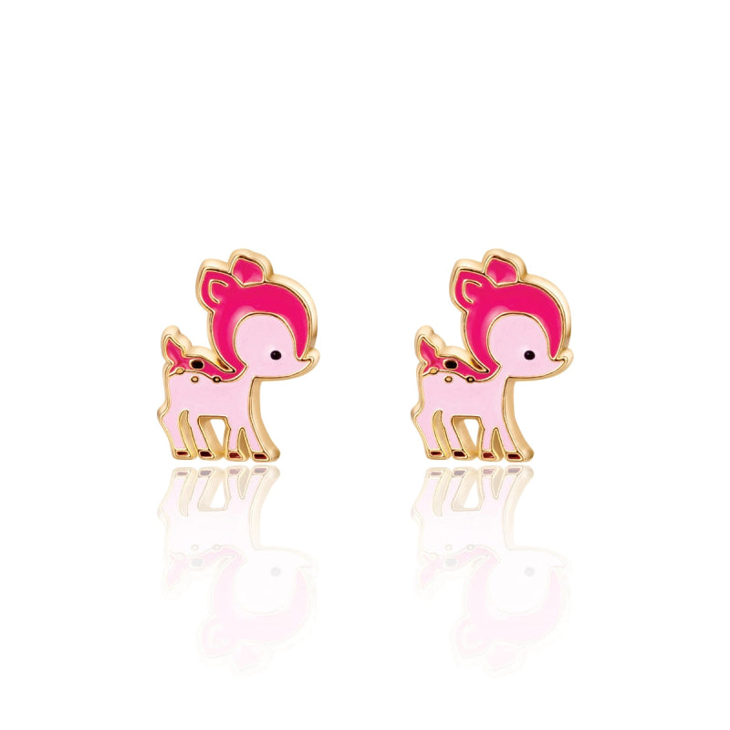 Hypoallergene kinderoorbellen Darling Deer Cutie - Staartjes en Strikjes