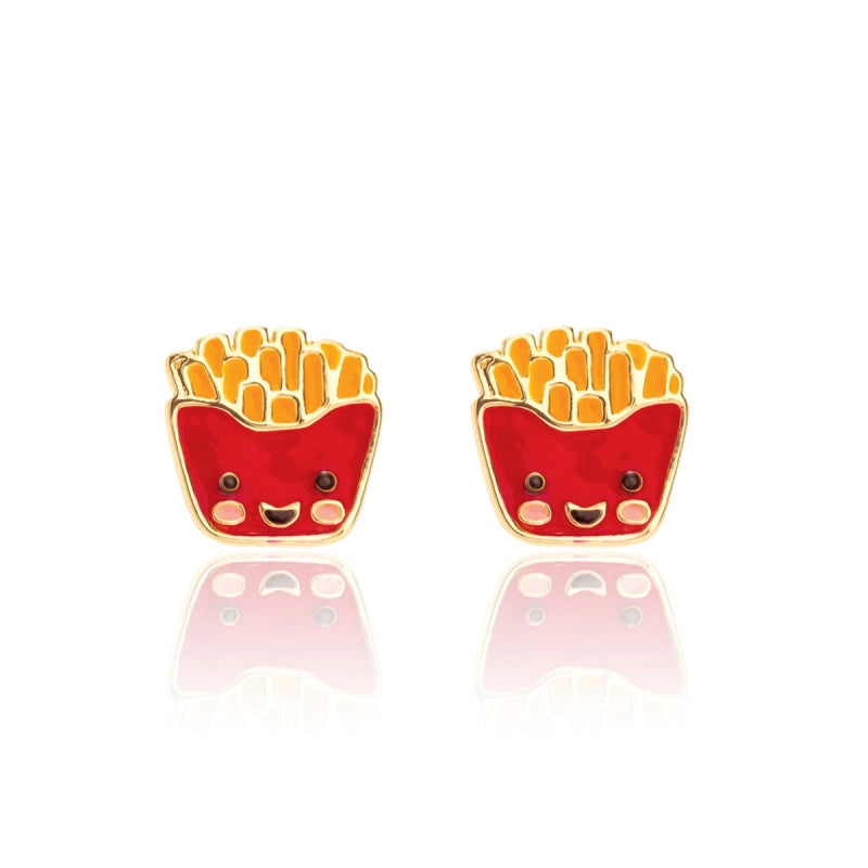 Hypoallergene kinderoorbellen French Fry Friends - Staartjes en Strikjes