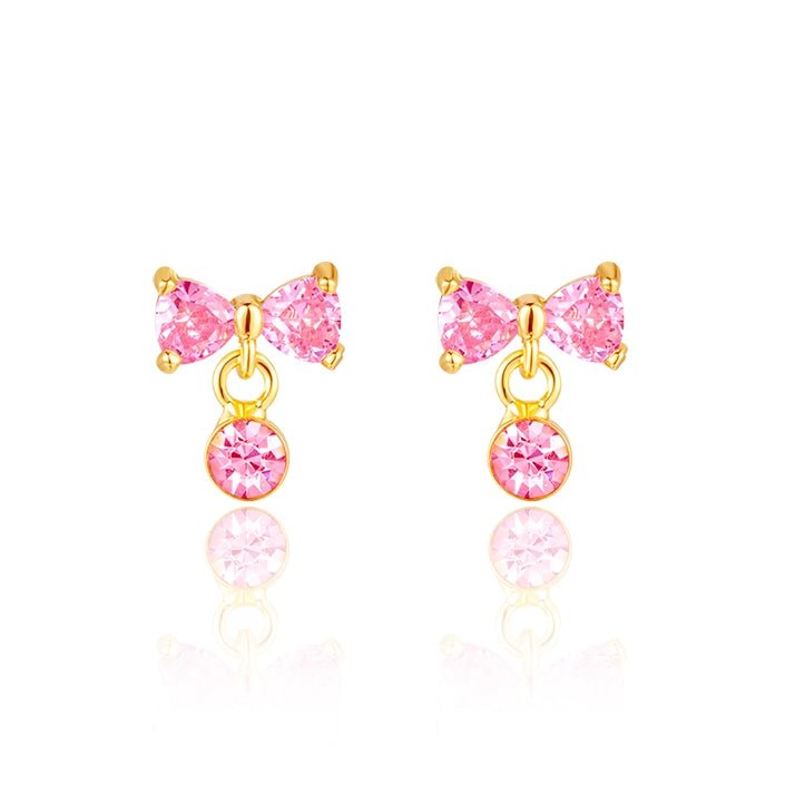 Hypoallergene kinderoorbellen luxe hangertjes strikjes - Staartjes en Strikjes