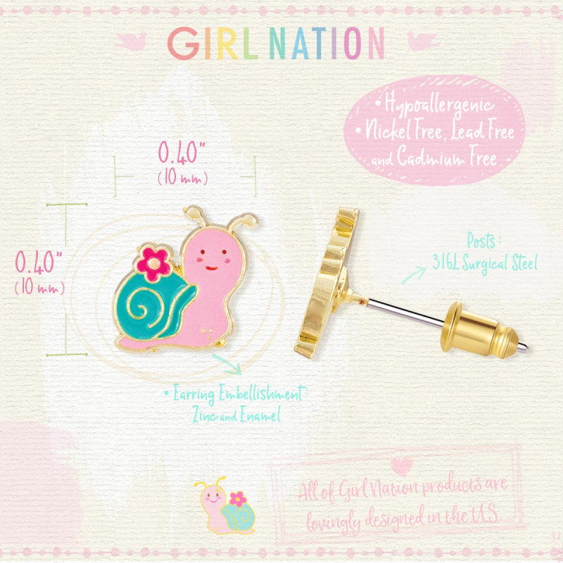 Hypoallergene kinderoorbellen snuggly snail - Staartjes en Strikjes