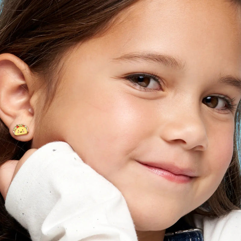 Hypoallergene kinderoorbellen Taco Belle Cutie - Staartjes en Strikjes