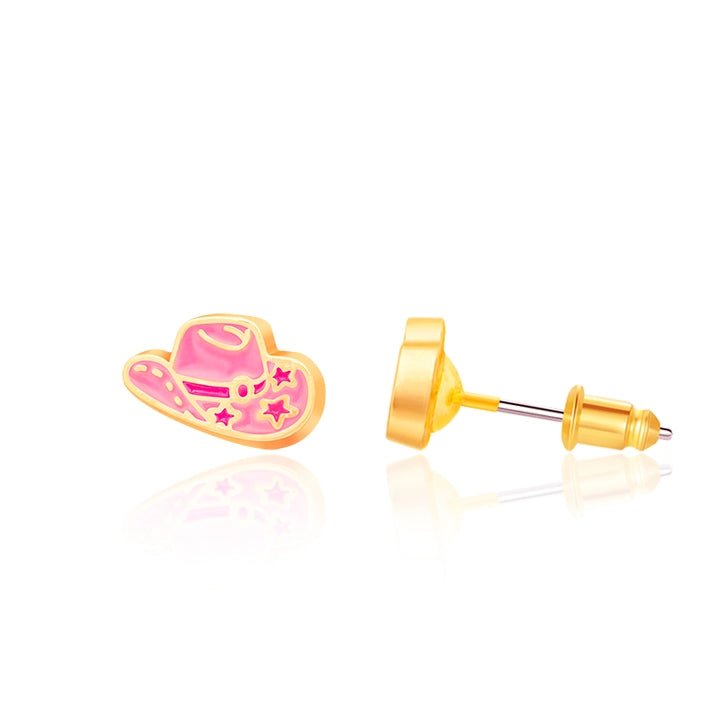Hypoallergene kinderoorbellen Western Cowgirl Hat - Staartjes en Strikjes