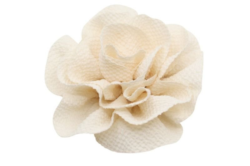 Klein haarbloemetje creme - Staartjes en Strikjes