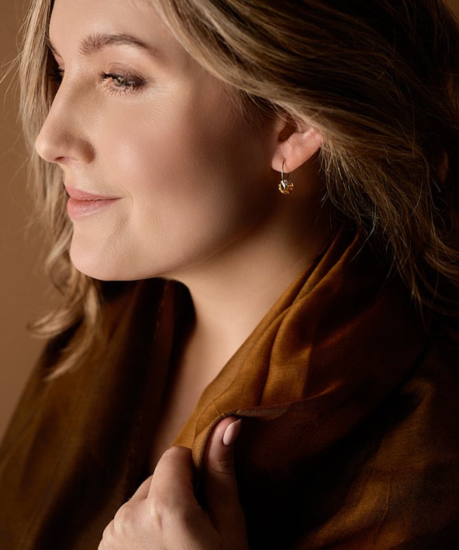Oorbellen Blomdahl titanium goudkleurige oorringen – 14 mm bronze - Staartjes en Strikjes