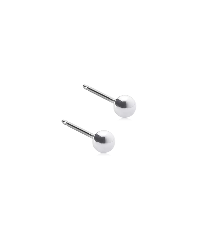 Oorbellen Blomdahl titanium knopje 3 mm. (incl. achterkantjes) - Staartjes en Strikjes