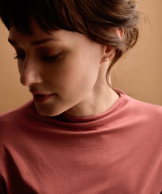 Oorbellen Blomdahl titanium met parel – lichtroze 5 mm - Staartjes en Strikjes