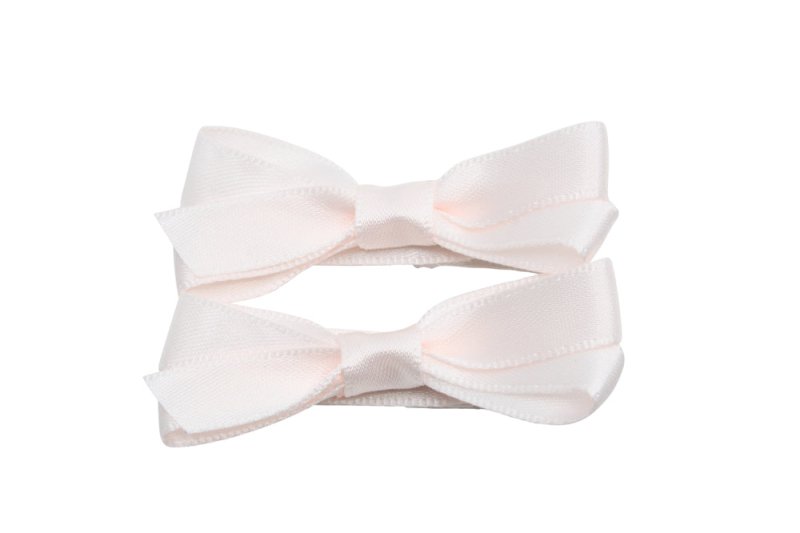 Setje alligator haarspeldjes met satijn strikje sideshow rose - Staartjes en Strikjes