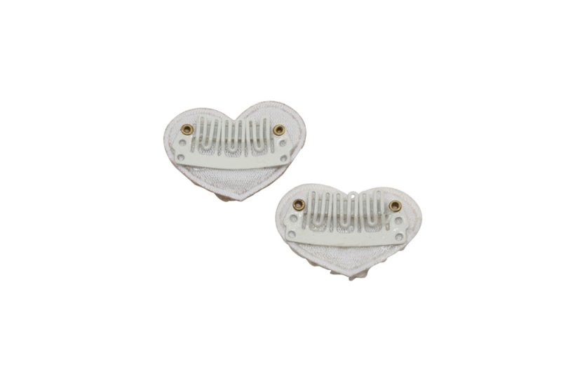 Setje van 2 anti - slip baby haarspeldjes Heart - Staartjes en Strikjes