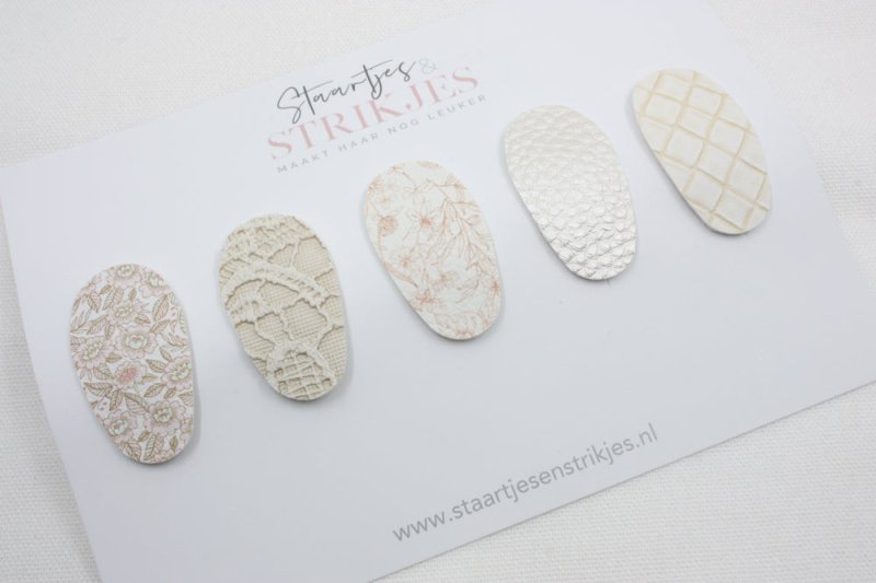 Setje van 5 anti - slip baby haarspeldjes Milou - Staartjes en Strikjes