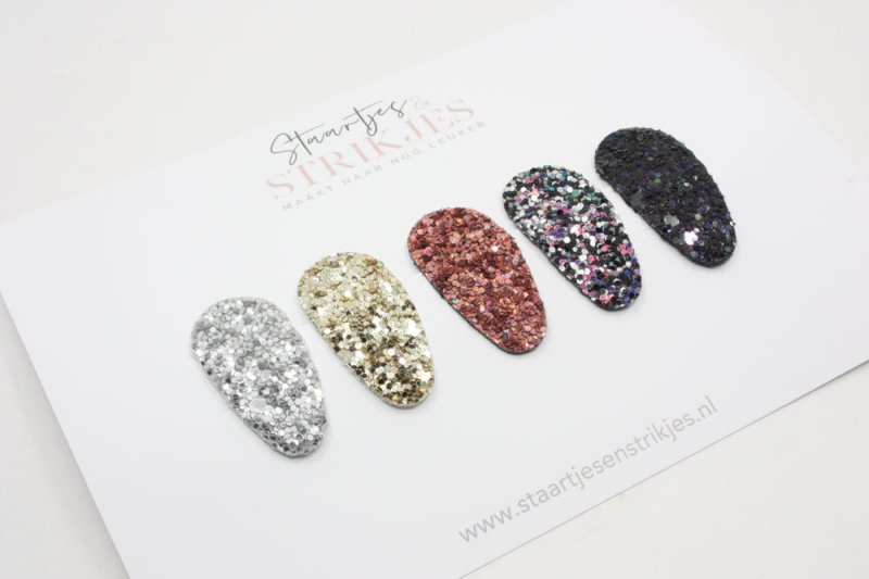 Setje van 5 baby haarspeldjes Juul - Staartjes en Strikjes