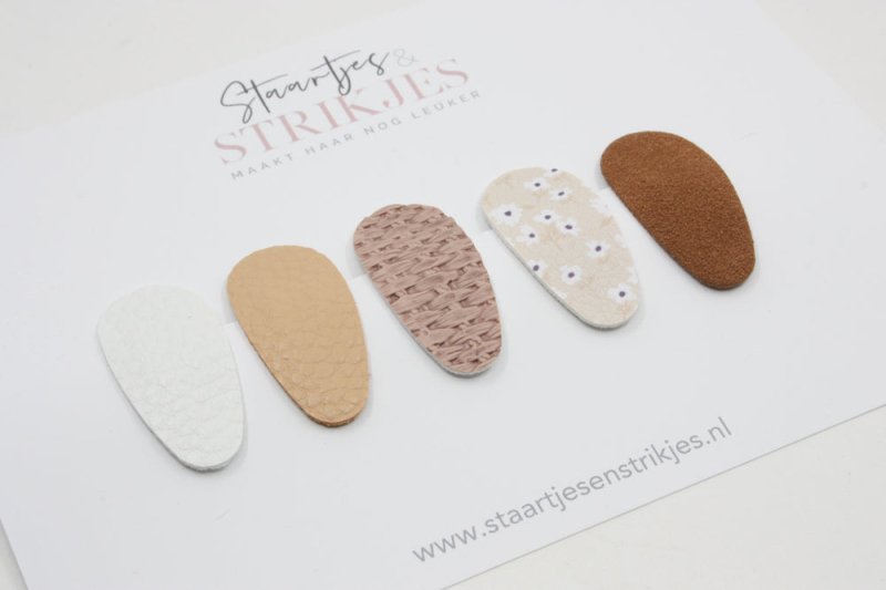 Setje van 5 baby haarspeldjes Maartje - Staartjes en Strikjes