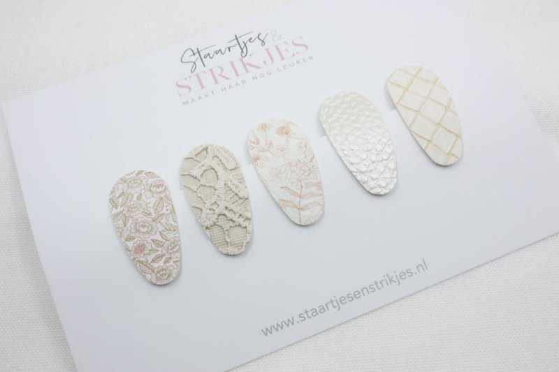 Setje van 5 baby haarspeldjes Milou - Staartjes en Strikjes