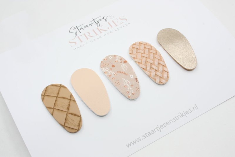 Setje van 5 baby haarspeldjes Roos - Staartjes en Strikjes