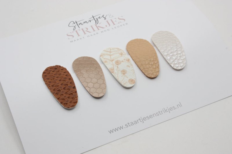 Setje van 5 baby haarspeldjes Sara - Staartjes en Strikjes