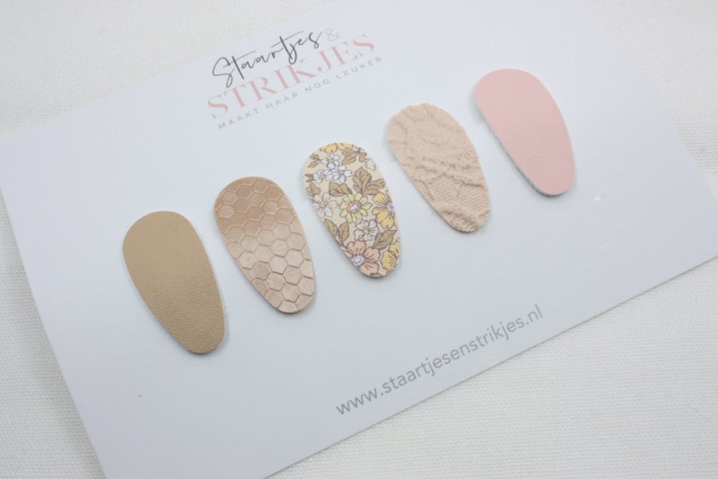 Setje van 5 baby haarspeldjes Sophie - Staartjes en Strikjes