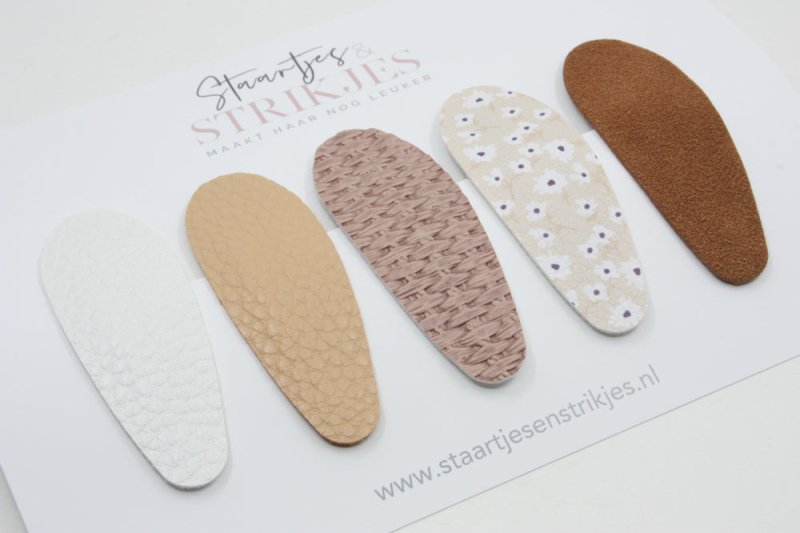 Setje van 5 grote haarspeldjes Maartje - Staartjes en Strikjes