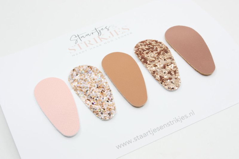 Setje van 5 peuter/kleuter haarspeldjes Imke - Staartjes en Strikjes