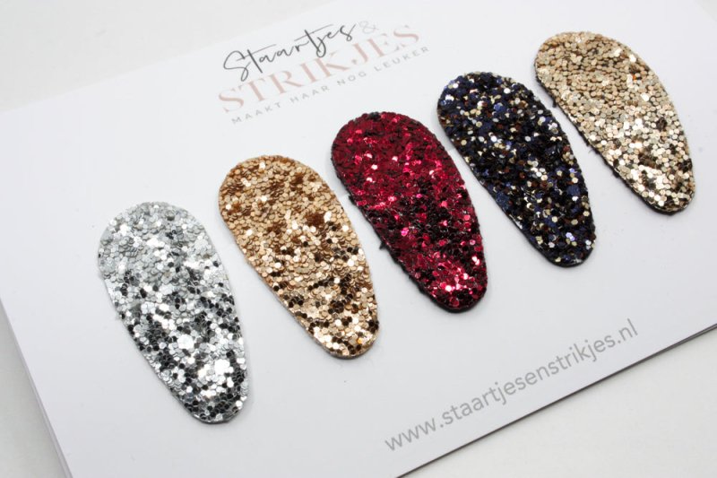 Setje van 5 peuter/kleuter haarspeldjes Noëlle - Staartjes en Strikjes