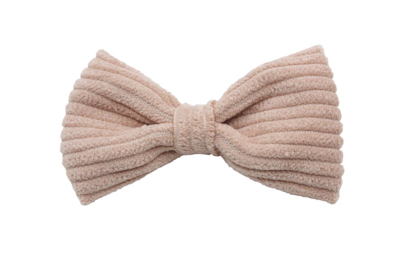 Vlinder haarstrik zacht cameo ribstof alligatorspeld zonder tandjes * - Staartjes en Strikjes