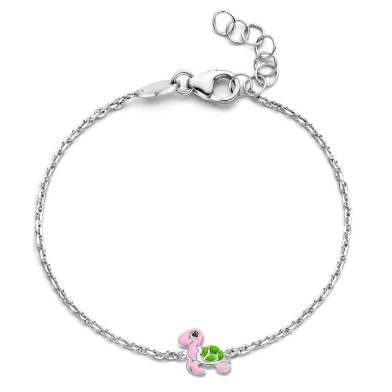Zilveren armbandje verstelbaar schilpadje Naiomy Princess - Staartjes en Strikjes